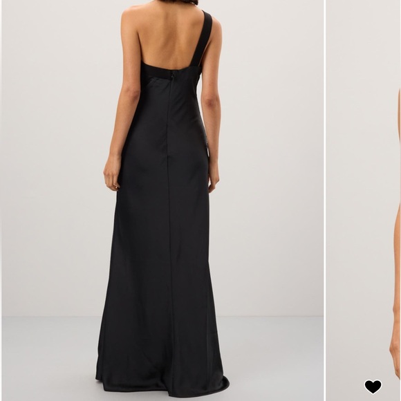 Black one shoulder Herve Leger Bias Asymmetrical Gown - Picture 3 of 8